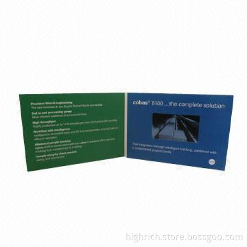 4.3-inch LCD Screen Video Brochure Greeting Card with 320 x 240P Resolution